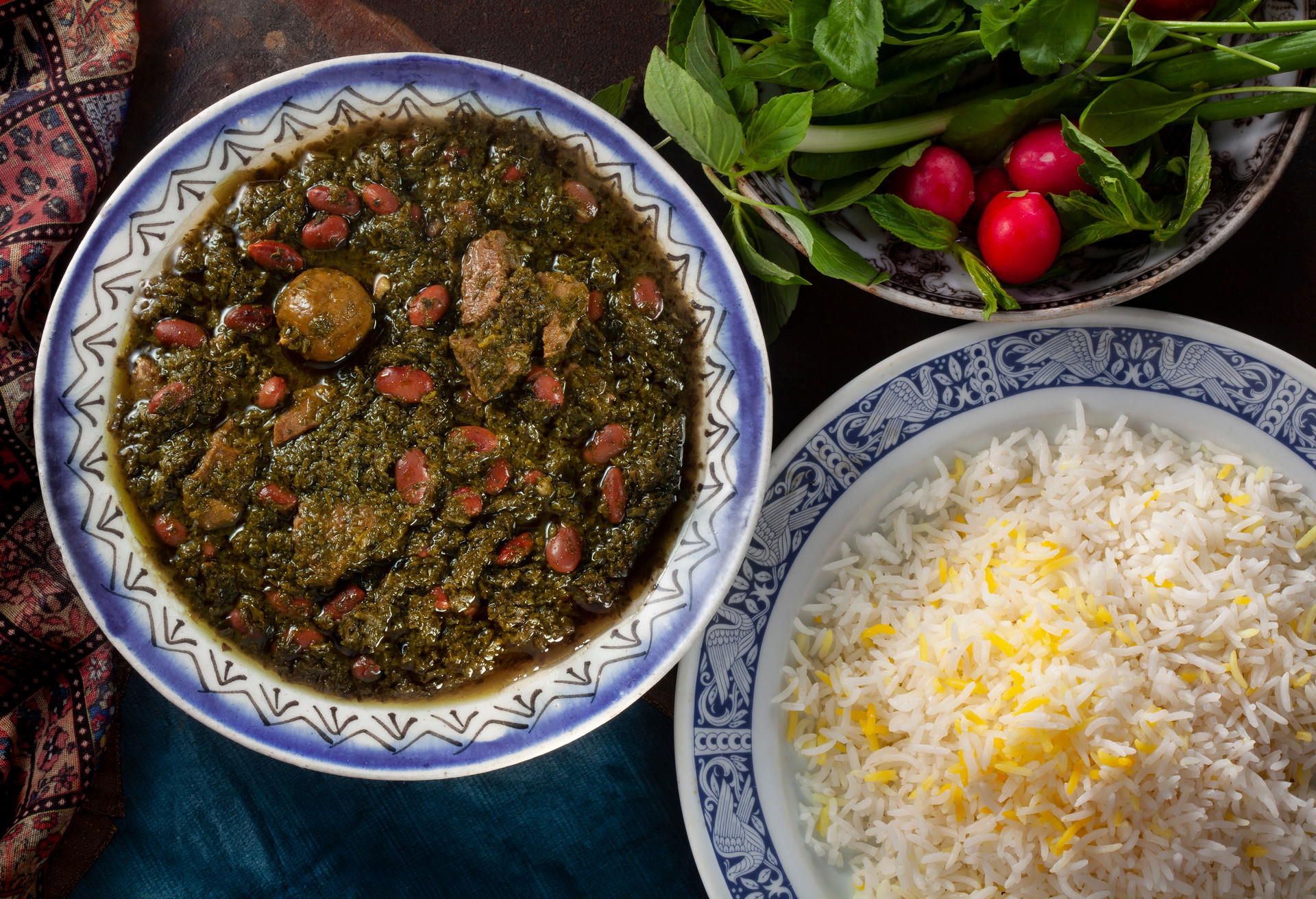 Una típica comida iraní