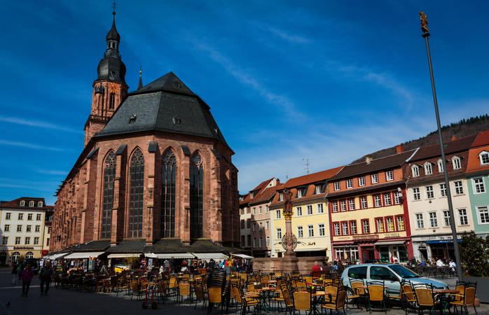 La ciudad de Heidelberg en Alemania/Deutschland/Tyskland/Niemcy.