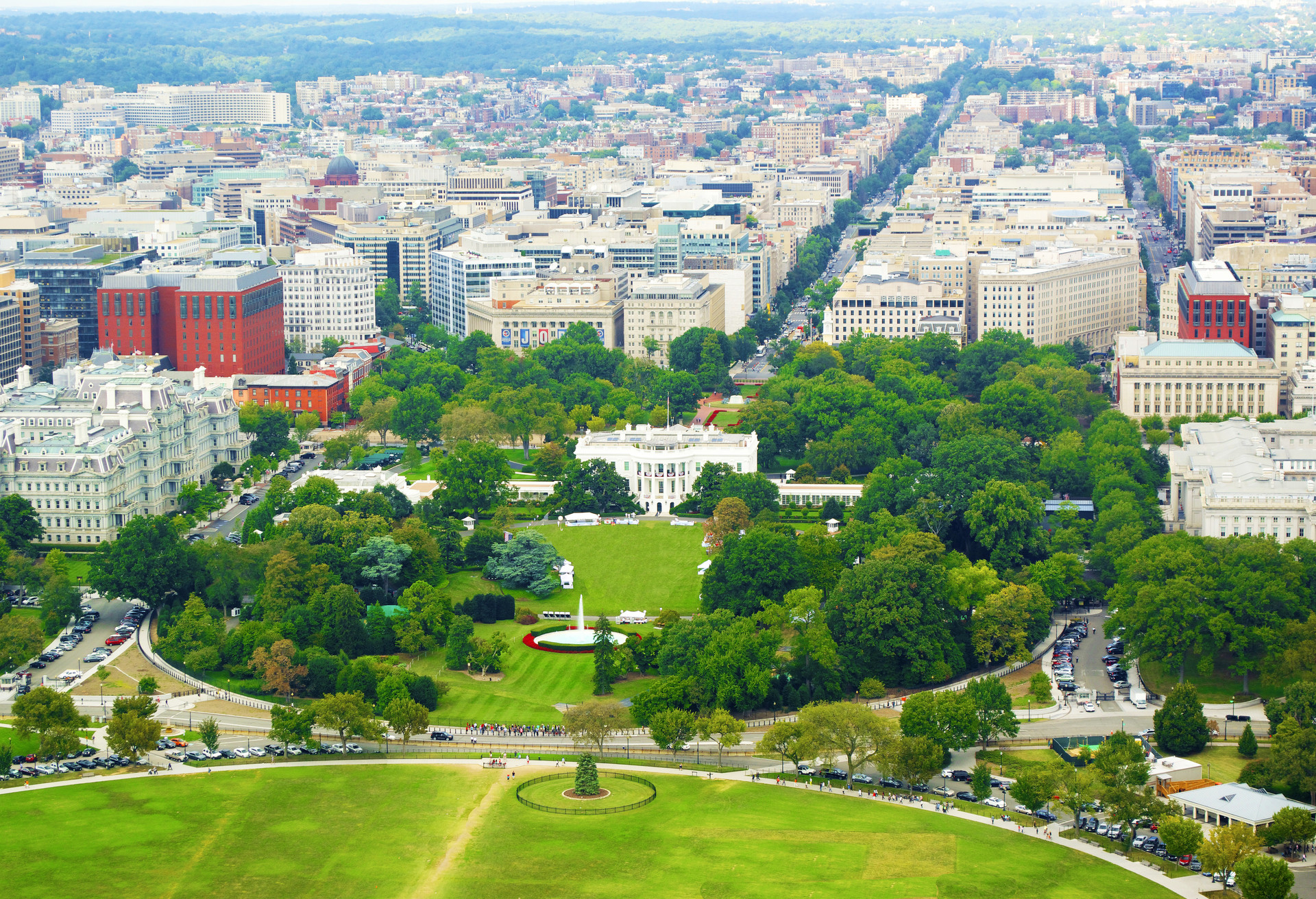 La Casa Blanca de Washington. El presidente de Estados Unidos vive y trabaja en un edificio neoclásico